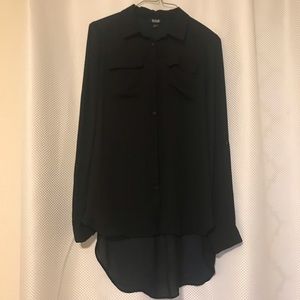 ANA Black Long Sleeve Button Down S